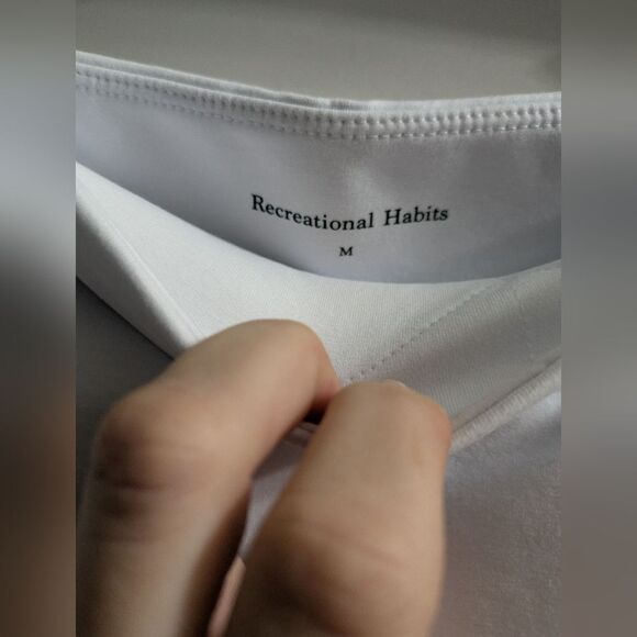 Recreational Habits Mila Strapless Top with Scalloped Hem in White - Picture 4 of 5